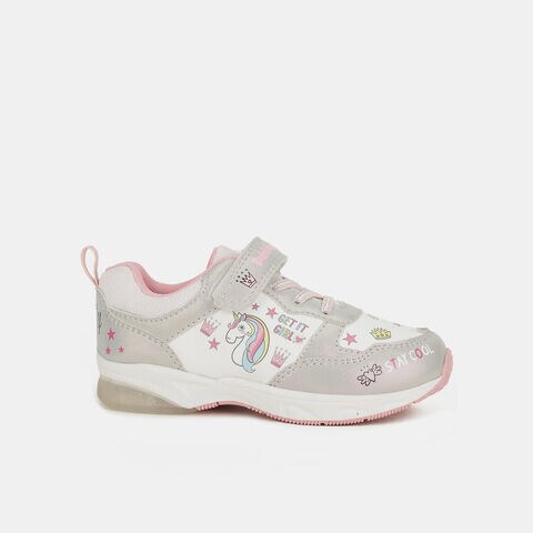 Bubblegummers grey casual shoes for kids